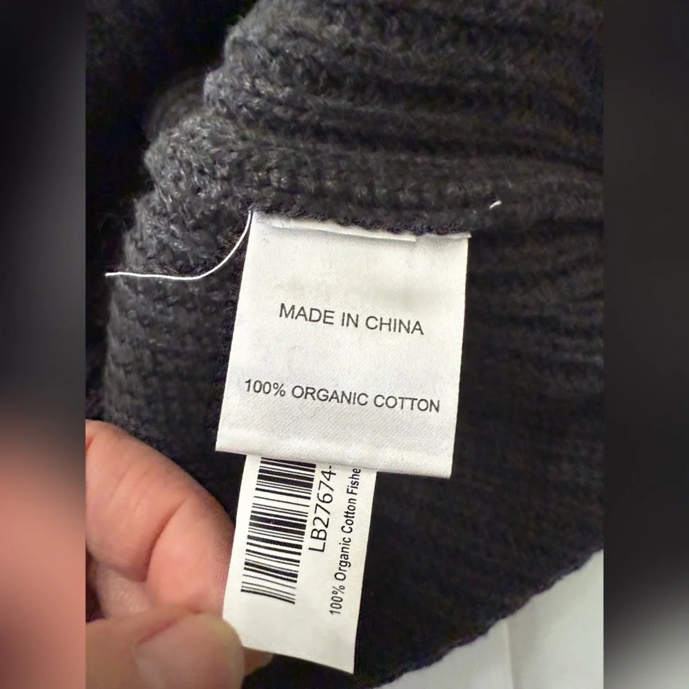 Quince Charcoal Ribbed Crewneck Sweater - Picture 8 of 12
